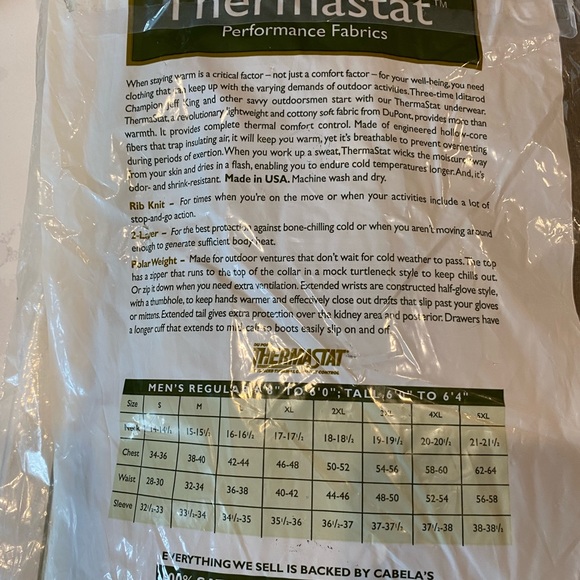 Cabela's Other Vtg Cabelas Thermastat Underwear Union Suit Olive M